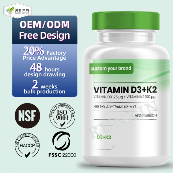 Vitamin K2 D3 Tablet Supplier - Private Label Customized Boost Immune Premium