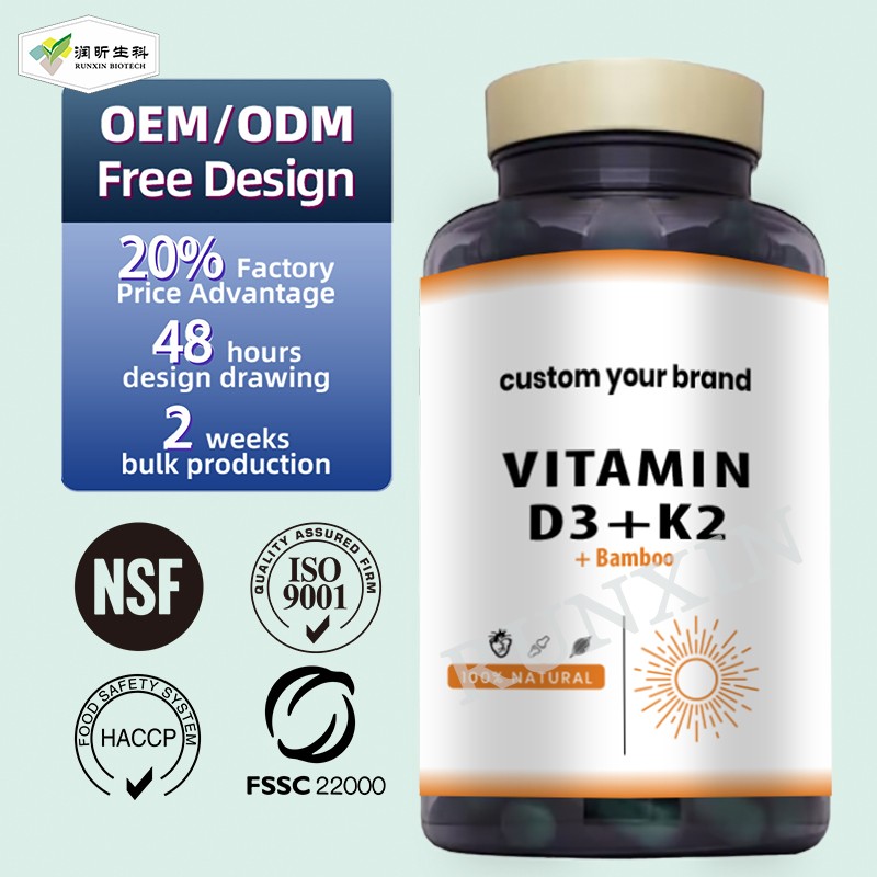 Vitamin D3 K2 Capsules Supplier - High Quality OEM ODM Mood Health Vegan