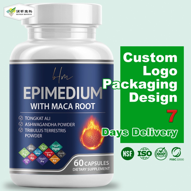 Horny Goat Weed Factory - Bulk Private Label Epimedium Capsules 90caps Vegan