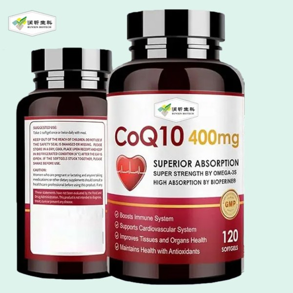 CoQ10 Softgels Supplier - PQQ Omega-3 Ubiquinone 400mg Heart Energy