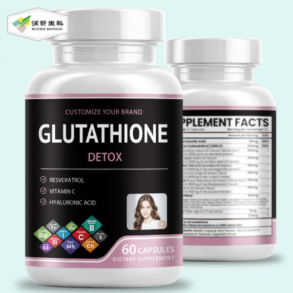 Detox Capsules Supplier - L-Glutathione Hyaluronic Acid Resveratrol GSH