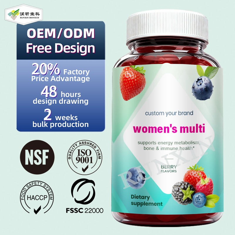 Multivitamin Gummies Factory - Adult Women's Daily Hair Skin Nails Immune