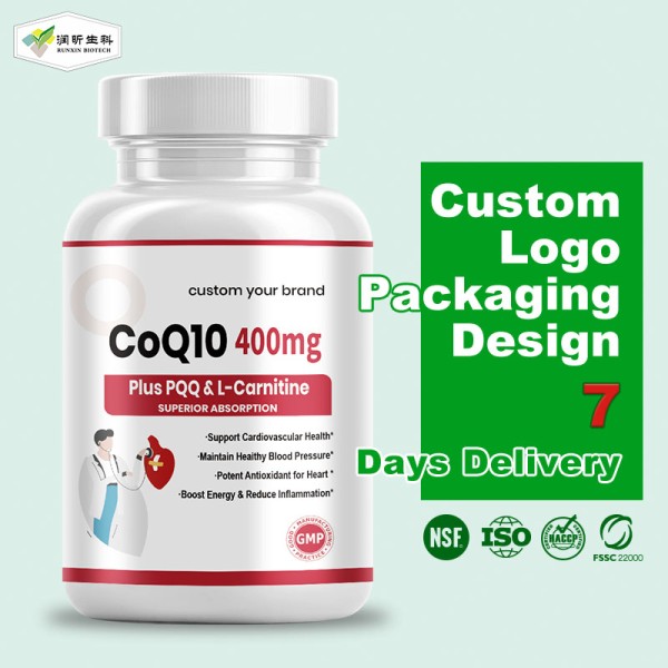 Coenzyme Q10 Capsules Factory - Factory Supply Hard Capsules Heart Antioxidant