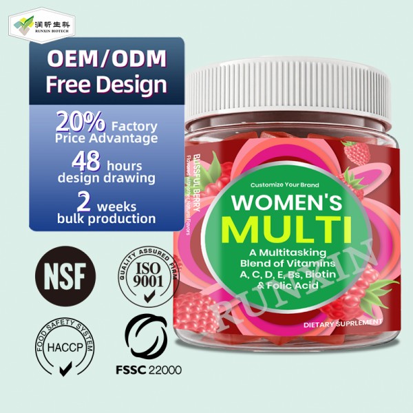 Multivitamin Gummies Supplier - Wholesale Sugar Free Women Bones Hair Skin