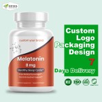 Melatonin Capsules Factory - High Strength 8mg Fast Acting Sleep Formula