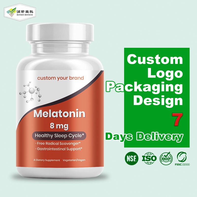 Melatonin Capsules Factory - High Strength 8mg Fast Acting Sleep Formula