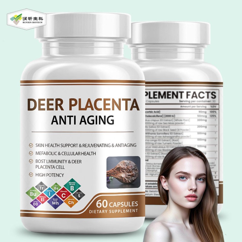 Deer Placenta Capsules Factory - Best OEM Custom Skin Whitening for Women