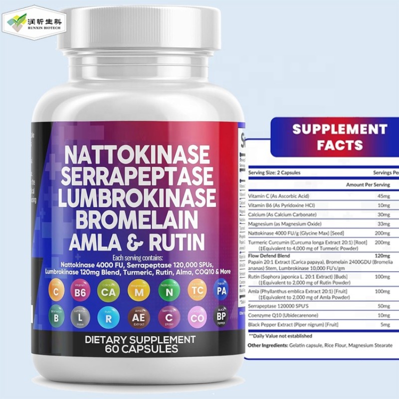 Enzyme Capsules Manufacturer - Serrapeptase Lumbrokinase Bromelain Nattokinase