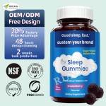 Melatonin Gummies Supplier - OEM L-theanine Tryptophan B6 B12 Ashwagandha