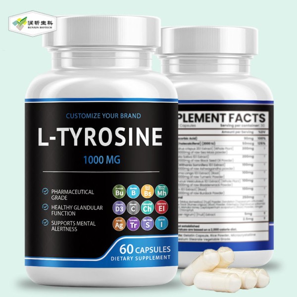 L-Tyrosine Capsules Factory - OEM ODM Mental Alertness Neurotransmitters Support