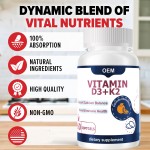 Vitamin D3 Capsules Factory - D3+K2 Bone Health Softgel