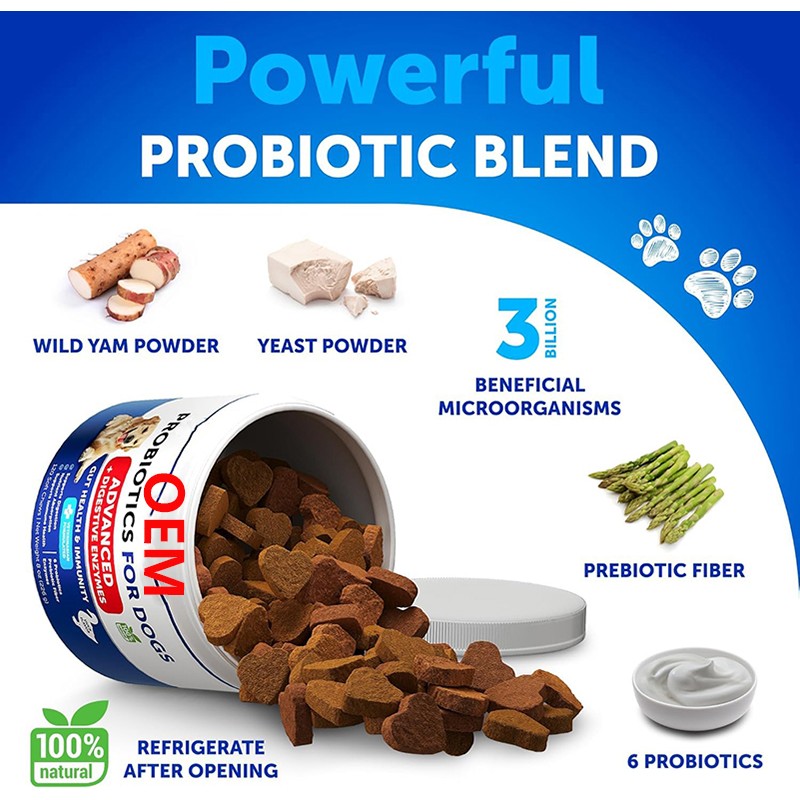 Pet Probiotics Supplier - Digestive Enzymes Gut Flora Chewable