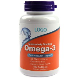 Fish Oil Softgels Supplier - Adult Dietary Supplement D3 Brain Heart Health