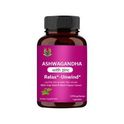 Pure Ashwagandha Capsules Factory - Zinc Black Pepper Stress