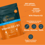 Vitamin D3 K2 Softgel Factory - Vegan Raw Material