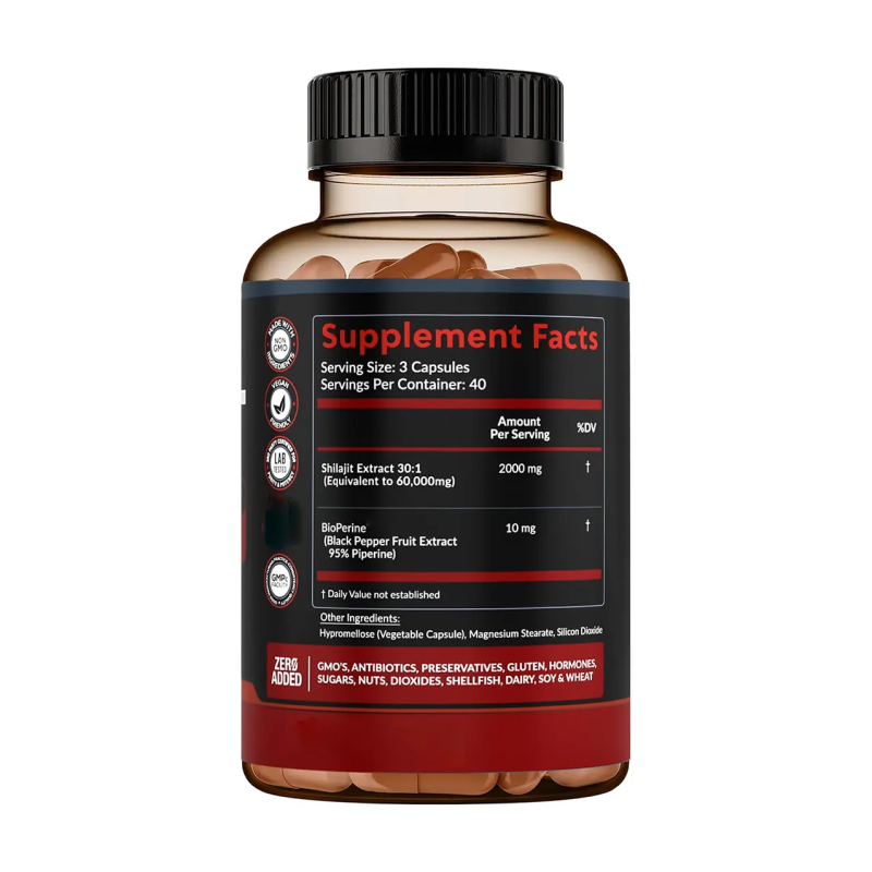 Shilajit Capsules Supplier - Wholesale Natural 85+ Minerals Pure Himalayan