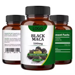 Maca Root Extract Supplier - 500mg 60caps Black Color