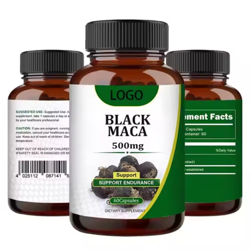 Maca Root Extract Supplier - 500mg 60caps Black Color