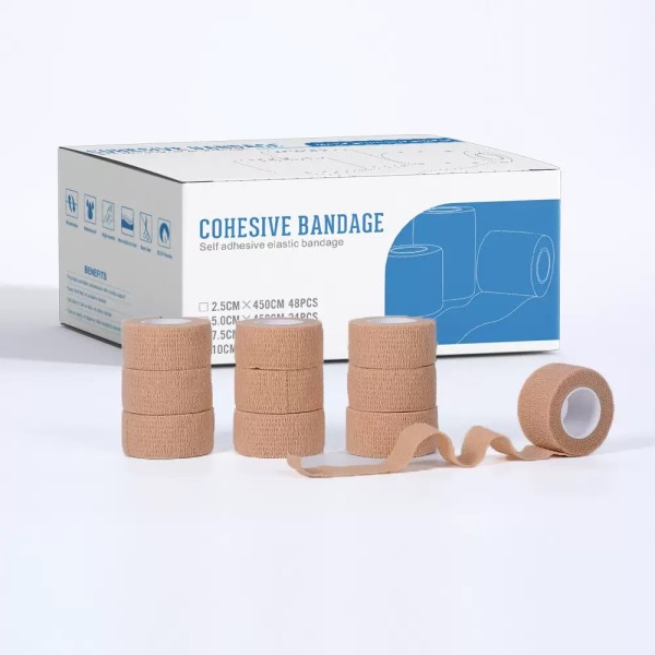 Medical Bandage Factory - Flexible Self Adhesive Cohesive 2.5cm4.5m for Sports