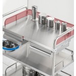 Emergency Cart Factory - Stainless Steel Medical Treatment Trolley with Drawer
