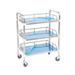 Emergency Cart Factory - Stainless Steel Medical Treatment Trolley with Drawer