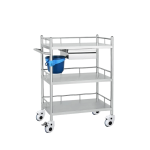 Surgical Trolley Manufacturer - Stainless Steel Emergency Cart 2 Layers