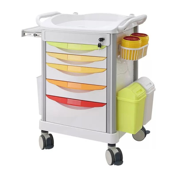 Medical Trolley Factory - OEM ABS Plastic Veterinary Cart with Drawers