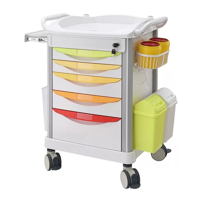 Medical Trolley Factory - OEM ABS Plastic Veterinary Cart with Drawers