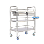 Emergency Cart Factory - Stainless Steel Medical Treatment Trolley with Drawer