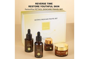 RadiantRise 4-Piece Retinol Skincare Travel Set: Professional OEM/ODM Manufacturers Empower Brands to Capture New Opportunities in Anti-Aging Skincare