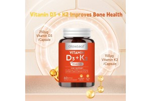 GlowLeaf Vitamin D3+K2 Vegan Softgels: Cutting-Edge OEM/ODM Solutions to Empower Global Brands in the Booming Bone Health Supplement Sector