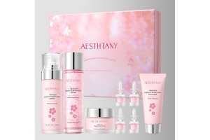 AESTHTANY Sakura Radiance Moisturizing 8-Piece Set: Professional Cosmetic OEM/ODM Empowers Global Brands to Create Star Skincare Products