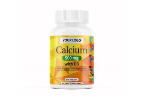 20-Year Experienced Factory Empowers Calcium Supplement ODM/OEM, 500mg Calcium+D3 Formula Captures Global Health Market
