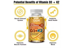23-Year Expertise Meets Market Demand: 10,000 IU Vitamin D3+K2 Softgels Elevate OEM/ODM Partnerships