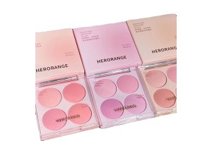 HERORANGE 4-Color Blush OEM/ODM: Empowering Beauty Brands with Strong Factory Strength to Unlock New Opportunities in Natural Nude Makeup
