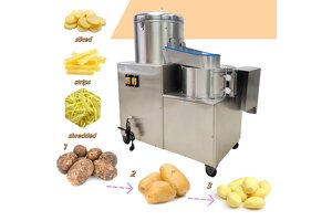 Boost Kitchen Efficiency: DingChang’s 500kg/h Potato Peeling Machine for Food Processing & Catering