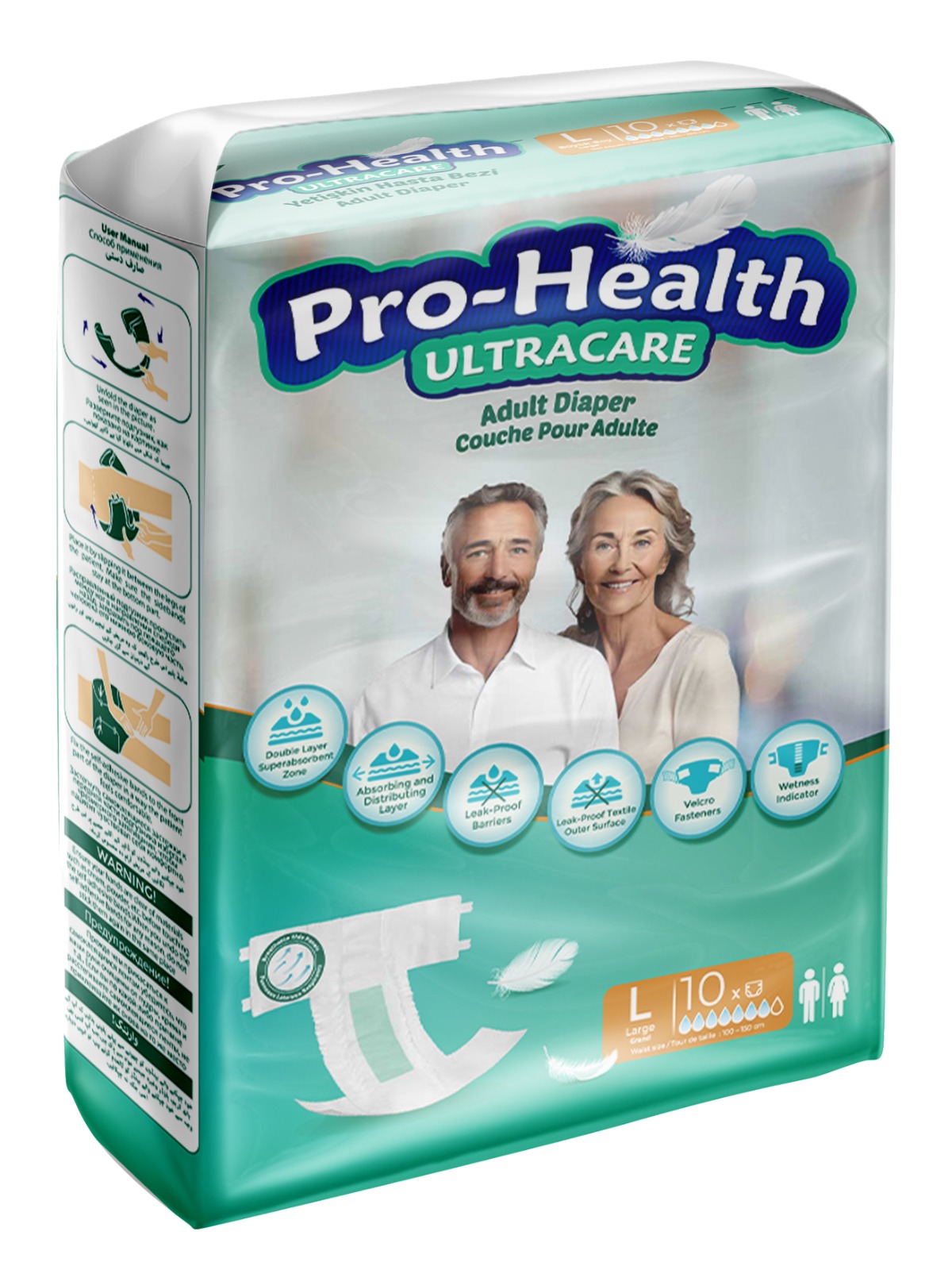 PROHEALTH ADULT DIAPERS (A GRADE)