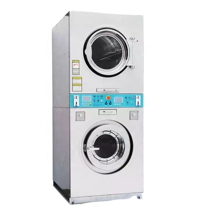 coin operated stack washer and dryer