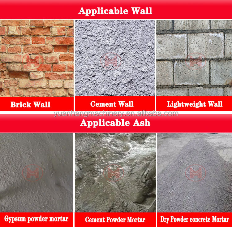 Wall plastering rendering machine