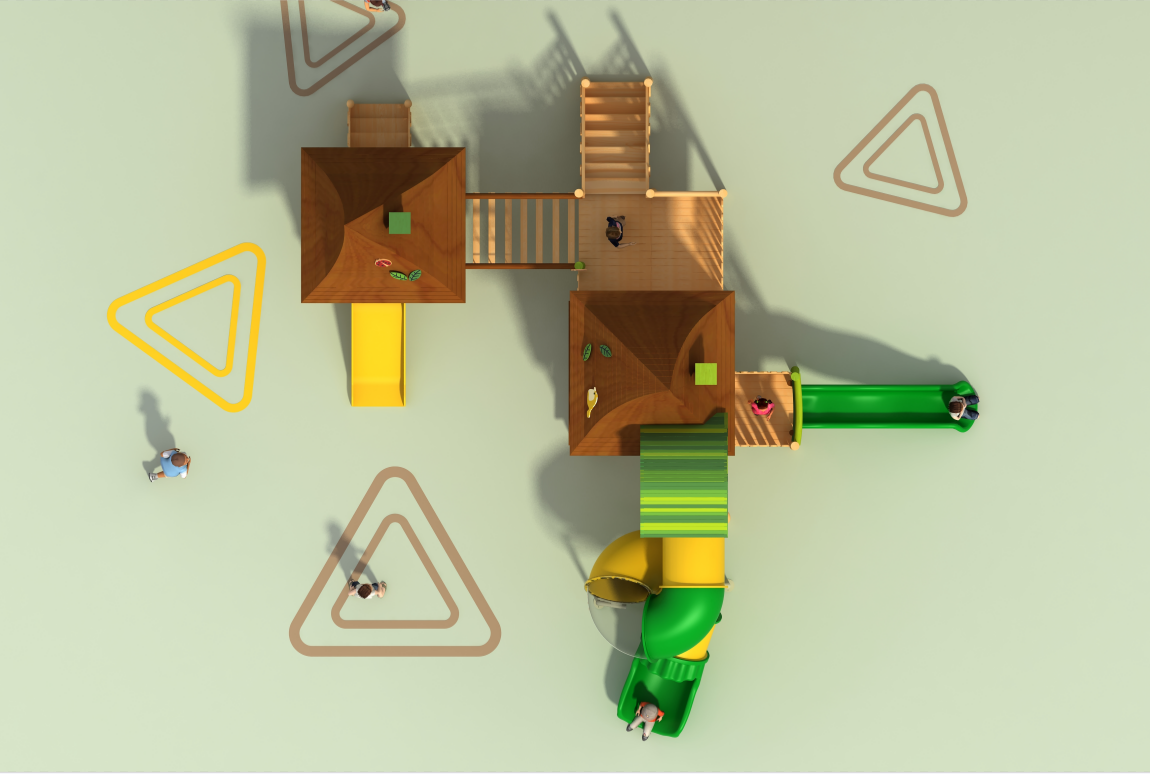 Wooden combination slide series