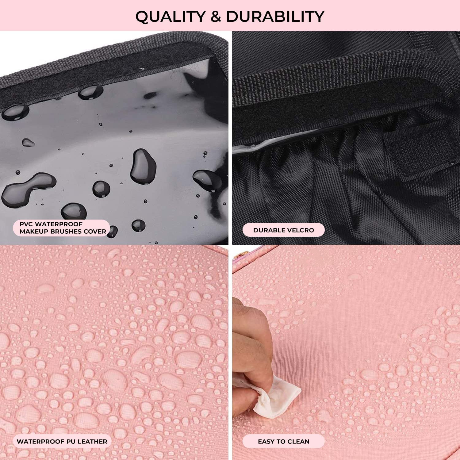 Makeup case with led mirror