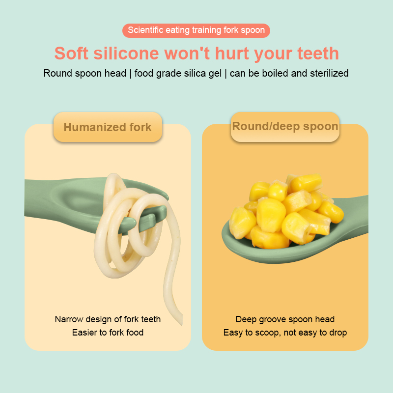 Silicone baby feeding sets