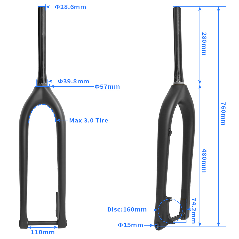 Carbon MTB Fork