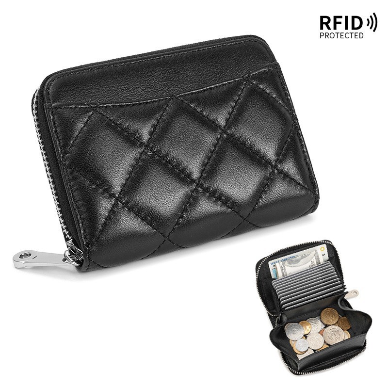 Genuine leather card holder wallets