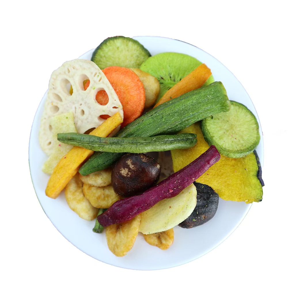 Vacuum low-temperature fried fruit and vegetable