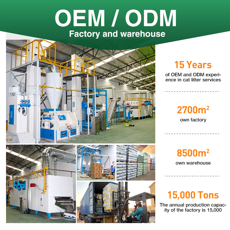 Pine wood cat litter