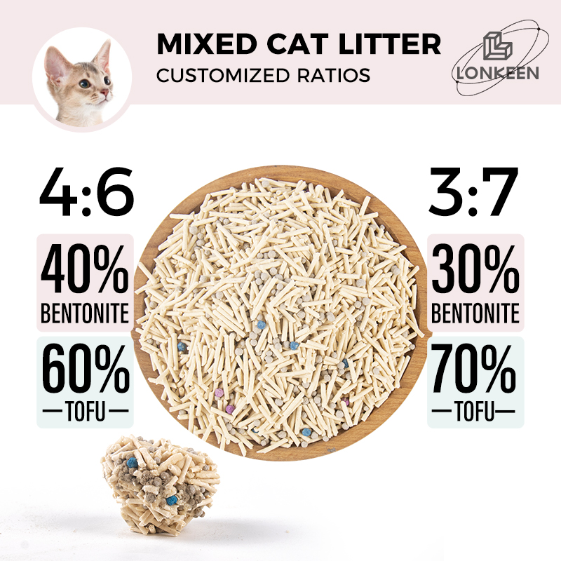 Mixed cat litter