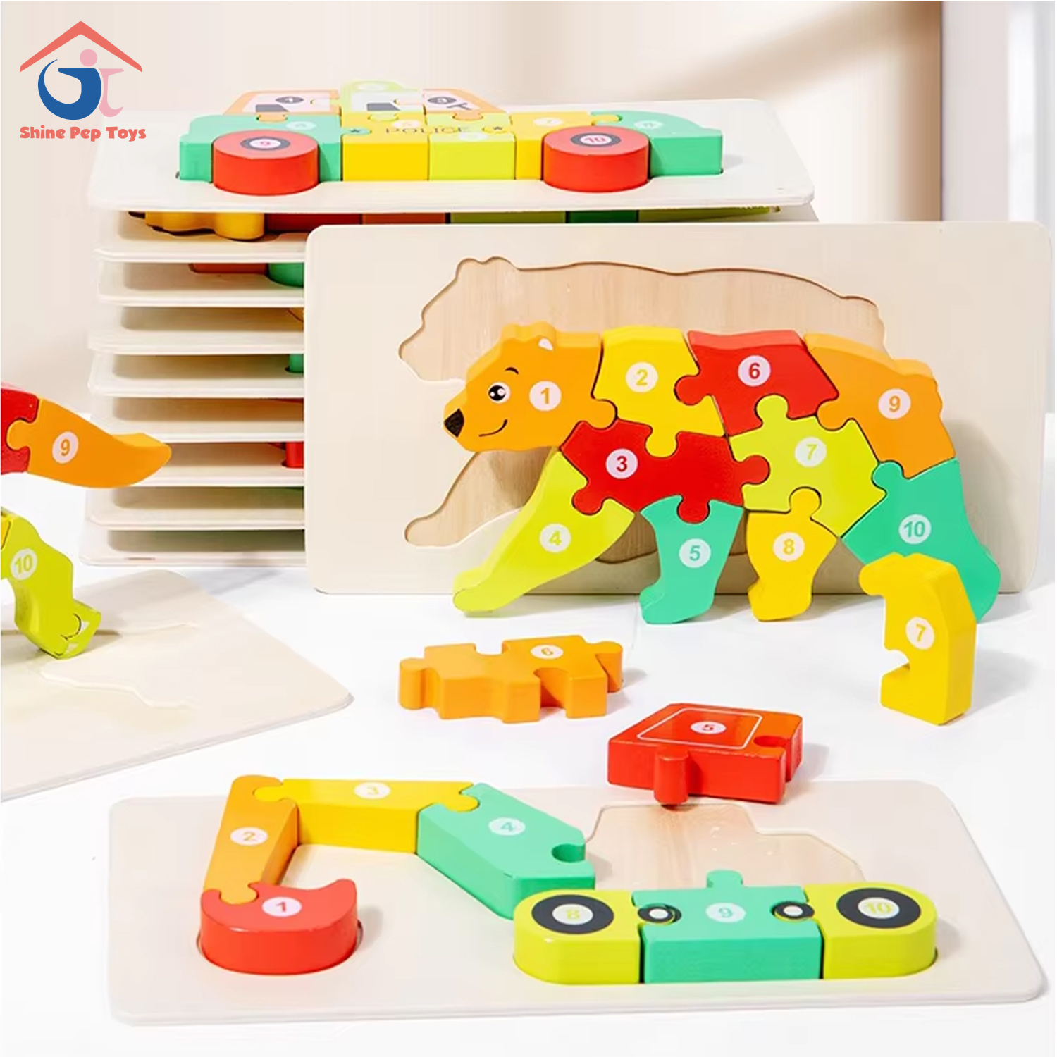 Wooden jigsaw puzzles